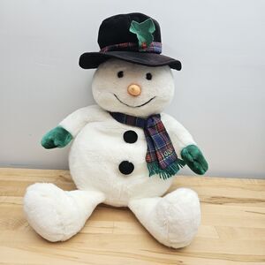 Vintage JC Penney Holiday Collection 26" Tall Plush Christmas Snowman 1999 Toy